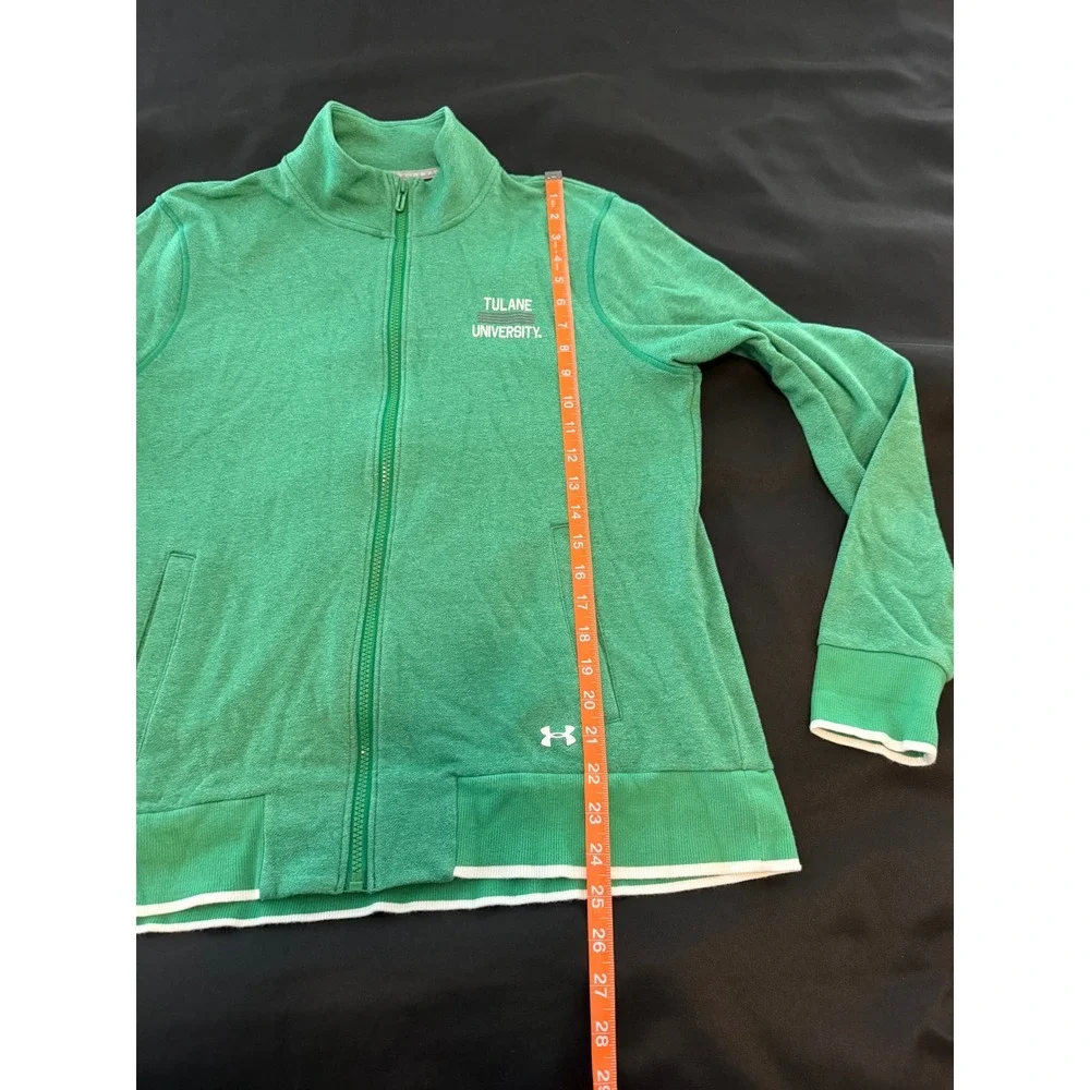 Under Armour Tulane University ColdGear Full Zip Track Jacket Green XL Mens